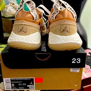 Nike jump man, Jordan custom shoe yes the tow box is mesh and clear